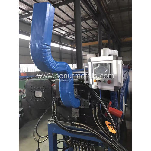 Construction material downpipe roll forming machine